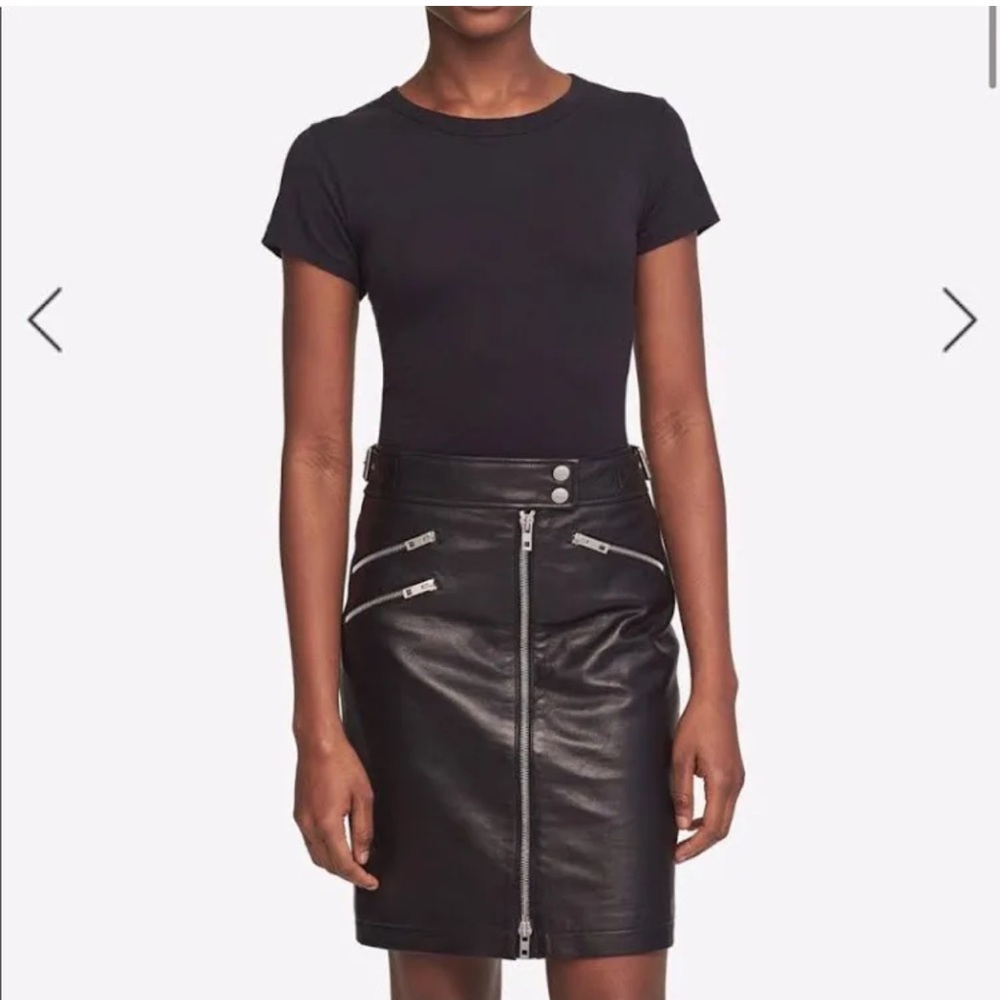 Rag & Bone Women's Griffin Leather Skirt